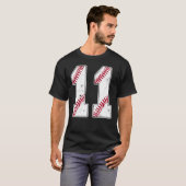 11th Birthday 11 Years Old Baseball Boys Girls Lov T-Shirt (Vorne ganz)