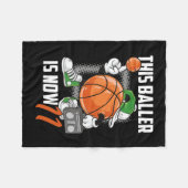 11th Birthday Basketball Player Funny 11 Years Old Fleecedecke (Vorderseite (Horizontal))