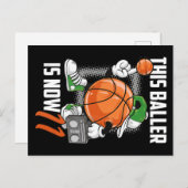 11th Birthday Basketball Player Funny 11 Years Old Postkarte (Vorne/Hinten)