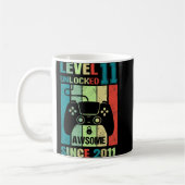 11th Birthday Gift Level 11 Unlocked Awesome 2011  Kaffeetasse (Links)