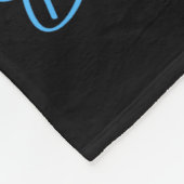 11th Birthday Girl Blue Toile Coquette Bow 11 Year Fleecedecke (Ecke)