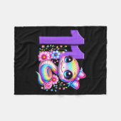 11th Birthday Girl Snake Party Rainbow Coquette Bo Fleecedecke (Vorderseite (Horizontal))