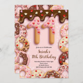 11th Birthday Girls Invitation Einladung (Vorne/Hinten)