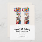 11th Birthday Invitation - Number 11 Einladung (Vorne/Hinten)