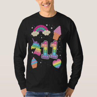 11th Magical Poppin Birthday Unicorn Popits 11 Pop T-Shirt