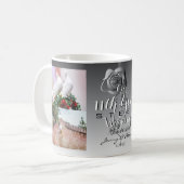 11th Steel (Rose) Hochzeitstag 3 Fotos Kaffeetasse (Vorderseite Links)