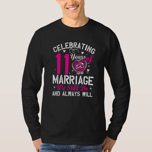 11th Wedding Anniversary Matching Couple Men Women T-Shirt (Vorderseite)