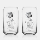 11th Year Wedding Anniversary Steel Rose Can Glass Dosenglas (Rückseite)