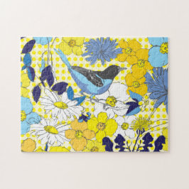 11x14 Bluebird-Puzzle für Colorblinde Puzzle