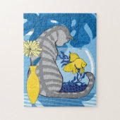 11x14 Cat & Goldfish Puzzle für Farbblindler (Vertikal)