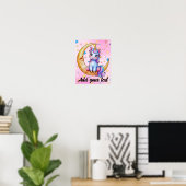11x14 Einhorn-Mond-Kunstposter Poster (Heimbüro)