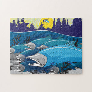 11x14 Fischpuzzle für Farbenblindler Puzzle