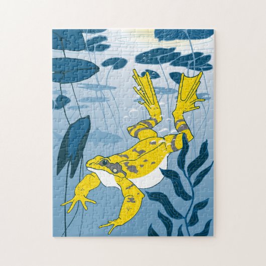 11x14 Frosch-Teich-Puzzle für Colorblinde Puzzle (Vertikal)