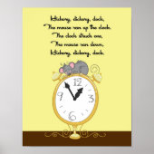 11x14 Hickory Dickor Dock Rhyme Kids Room Art Poster (Vorne)