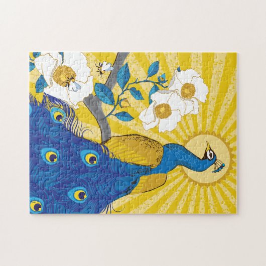 11x14 Hübsches Pfauenpuzzle für Colorblinde Puzzle (Horizontal)