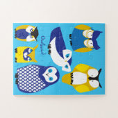 11x14 Kids Kooky Owls Puzzle für Colorblind Kinder (Horizontal)