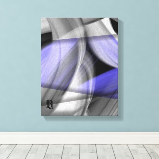 11x14" Lavender Moon Trend Abstract Art Violet Leinwanddruck (Insitu (Holzboden))