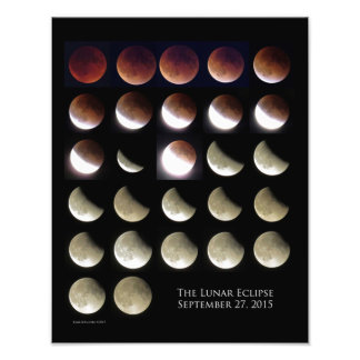 11X14 Lunar Eclipse Sonntag, 27. September 2015 Fotodruck