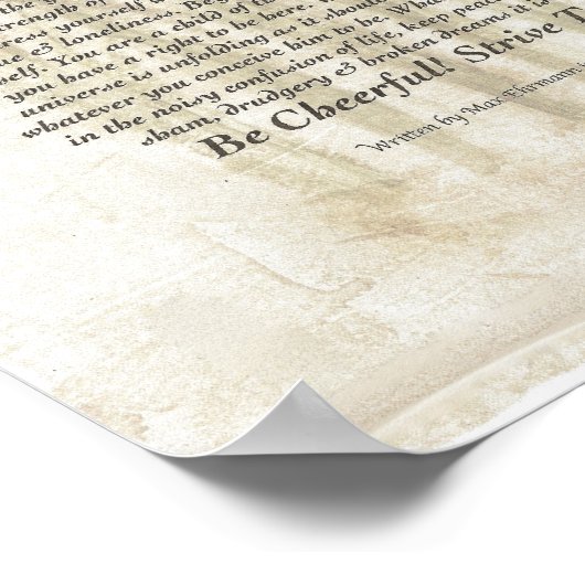 11x14+mehr Desiderata Poster zu den Lilien des Fri (Ecke)