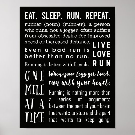 11x14 Running Inspiration Poster (Vorne)