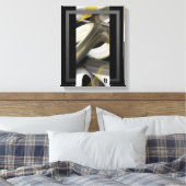 11x14" Trend Abstract Art Canvas Black White Gold Leinwanddruck (Insitu (Schlafzimmer))