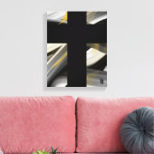 11x14" Trend Abstract Art Canvas Black White Gold Leinwanddruck (Insitu (Wohnzimmer))