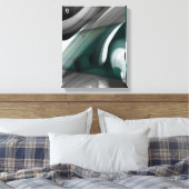 11x14" Trend Abstract Art Canvas Black White Green Leinwanddruck (Insitu (Schlafzimmer))