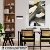 11x14" Trend Abstrakt Art Leinwand Schwarz-weiß Go