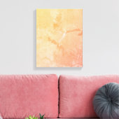 11x14 Zoll Pfirsich, rosa, gelb Abstrakt Leinwanddruck (Insitu (Wohnzimmer))