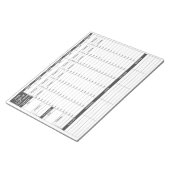 11x8,5 Zoll-Notepad für den wöchentlichen Fokus Notizblock (angewinkelt)