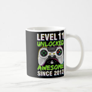 11yr Bday Son Boy Funny Gamer 11th 11 Year Old Bir Kaffeetasse