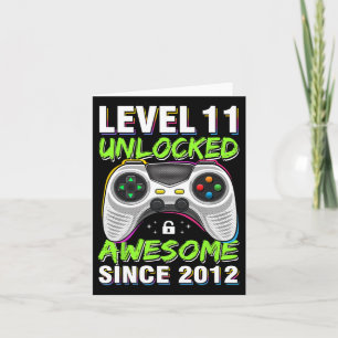 11yr Bday Son Boy Funny Gamer 11th 11 Year Old Bir Karte