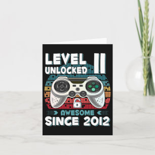 11yr Bday Son Boy Funny Gamer 11th 11 Year Old Bir Karte