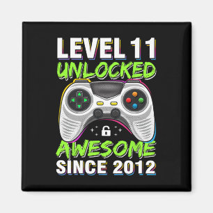 11yr Bday Son Boy Funny Gamer 11th 11 Year Old Bir Magnet
