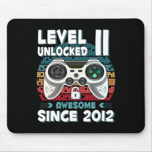 11yr Bday Son Boy Funny Gamer 11th 11 Year Old Bir Mousepad