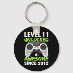 11yr Bday Son Boy Funny Gamer 11th 11 Year Old Bir Schlüsselanhänger