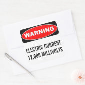 12000 MV-Warnaufkleber Quadratischer Aufkleber (Umschlag)