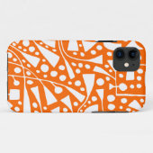 120112 Weiß auf Orange Case-Mate iPhone Hülle (Rückseite (Horizontal))