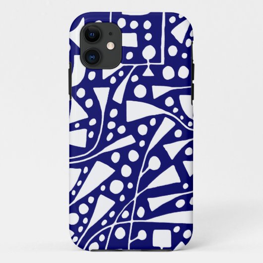 12012 White on Deep Navy Case-Mate iPhone Hülle (Rückseite)