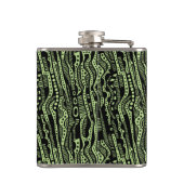 12015 - Black on Light Green b8da89 Flachmann (Rückseite)