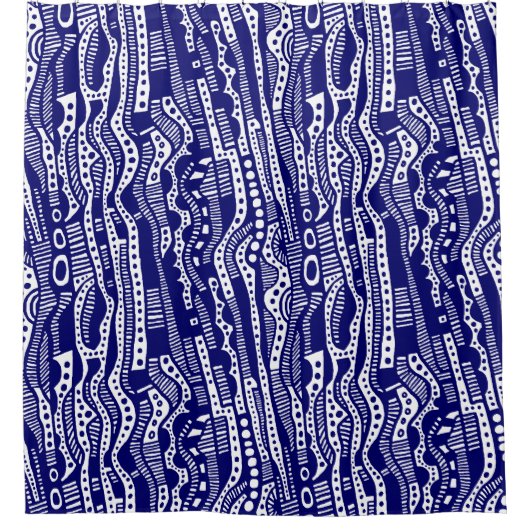 12015 - Deep Navy Blue Duschvorhang (Vorderseite)