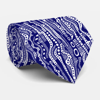 12015 - Deep Navy on White Krawatte