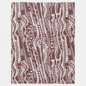 12015 - Dunkelbraun auf Weiß Fleecedecke (Vorderseite)