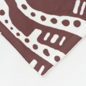 12015 - Dunkelbraun auf Weiß Fleecedecke (Ecke)