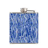 12015 - Marine auf Weiß Flachmann (Rückseite)