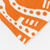 12015 - Orange auf Weiß Fleecedecke (Ecke)