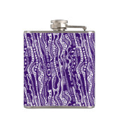 12015 - Tief Lila auf Weiß Flachmann (Rückseite)