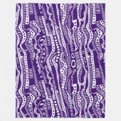 12015 - Tief Lila auf Weiß Fleecedecke (Vorderseite)