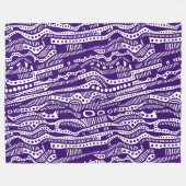 12015 - Tief Lila auf Weiß Fleecedecke (Vorderseite (Horizontal))