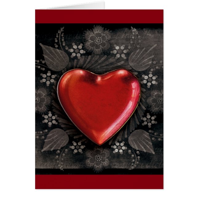 1209 DARK RED BLACK HEART EMO LIEBE TOUGH DARK SYM (Vorne)
